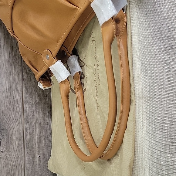Piel Leather Tan Tote Crossbody Shoulder Bag New - Picture 6 of 13